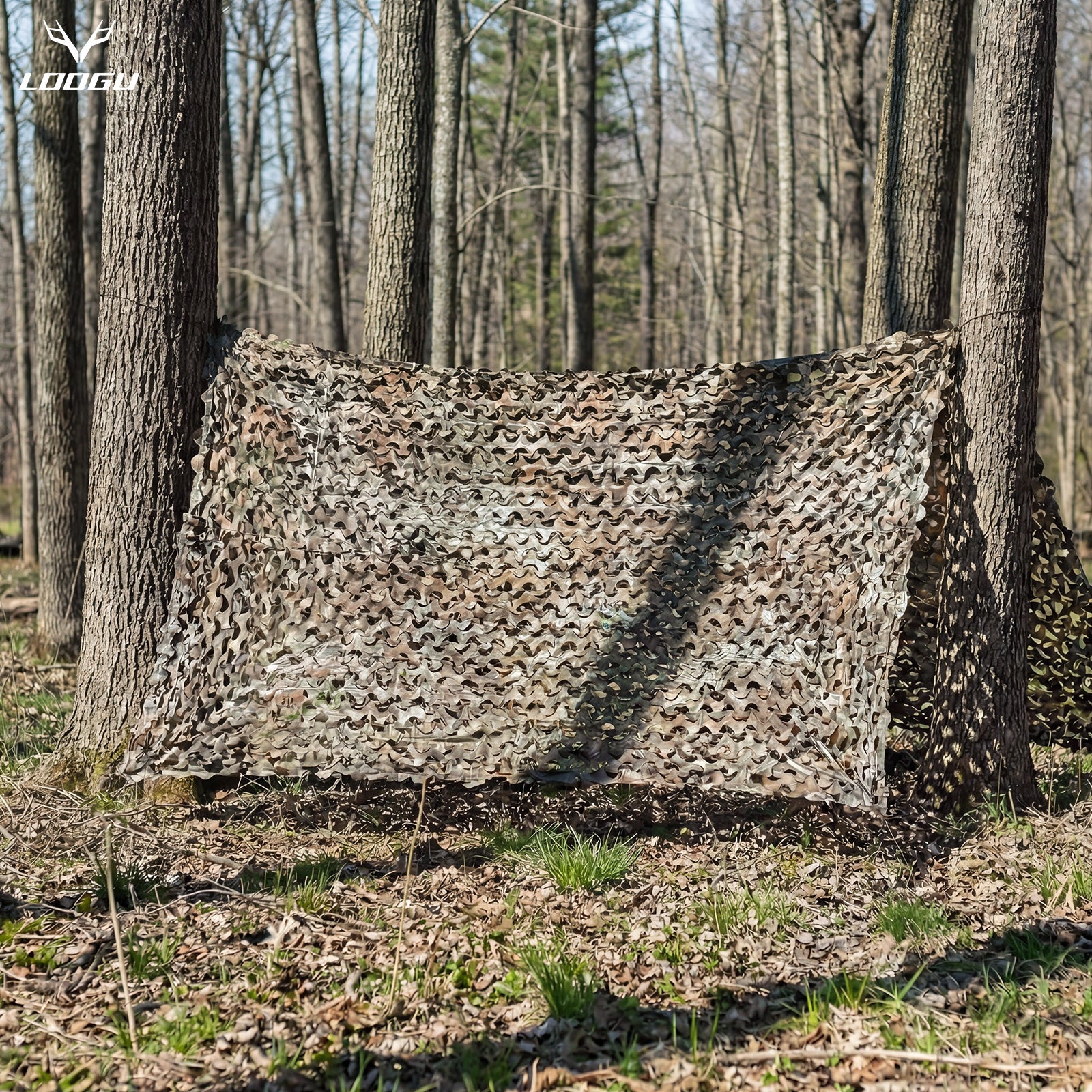 LOOGU Halfcircle Cutting Hunting Camo Netting Super Tree Camo