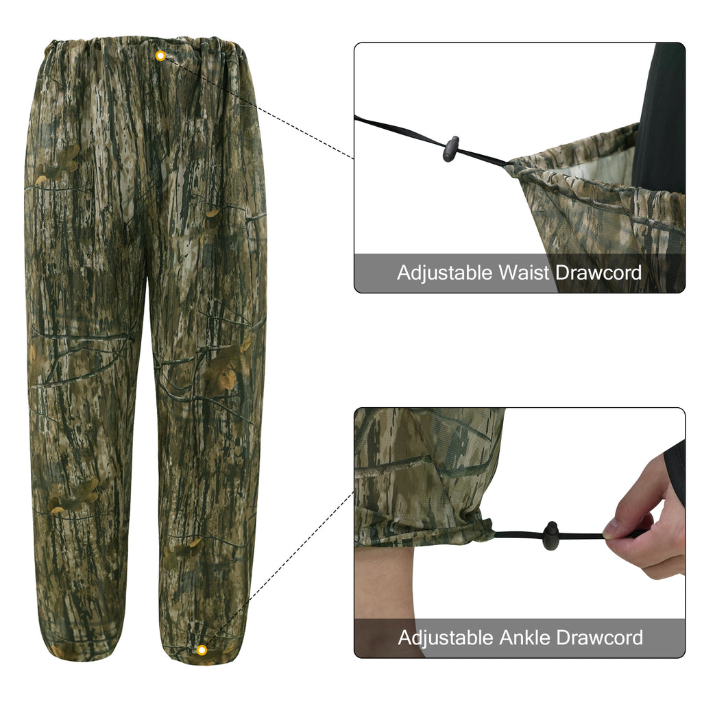 LOOGU Mosquito Suits, Net Bug Pants & Jacket Hood Sets - Ultra-fine Mesh