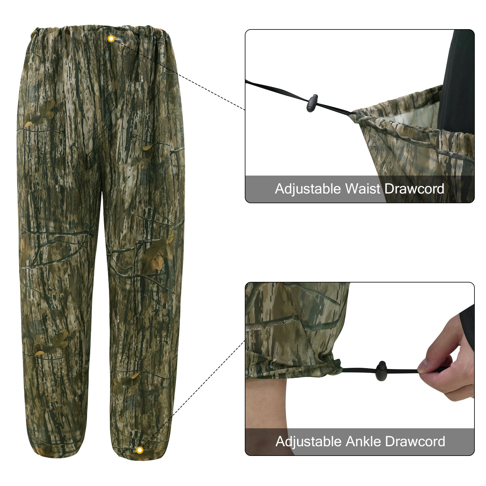 LOOGU Mosquito Suits, Net Bug Pants & Jacket Hood Sets - Ultra-fine Mesh