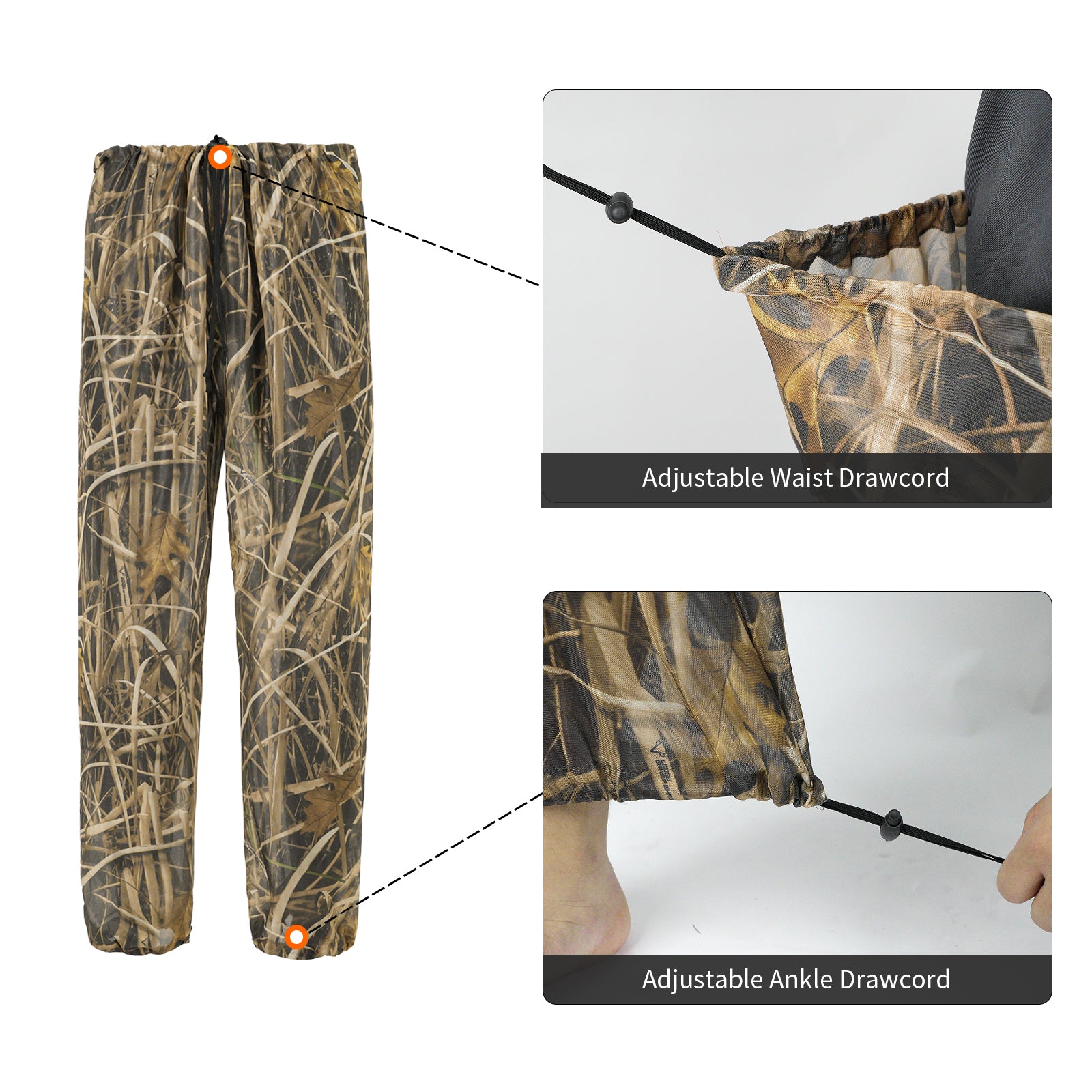 LOOGU Mosquito Suits, Net Bug Pants & Jacket Hood Sets - Ultra-fine Mesh