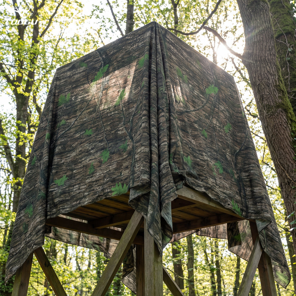 LOOGU Camo Netting Cover 59" W Mesh Fabric Cloth Material Ents Camo