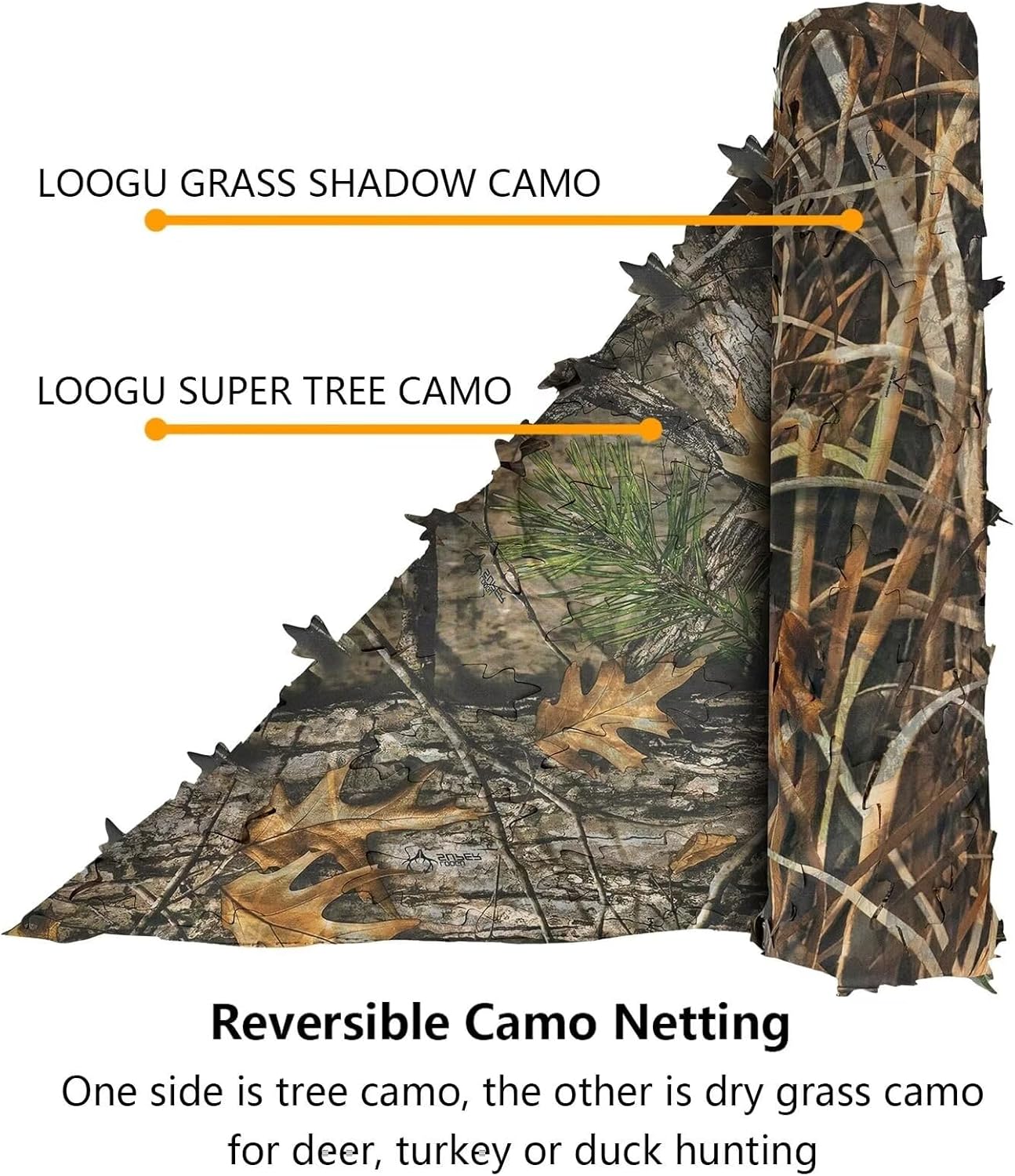 LOOGU Reversible Leaf Cutting Netting Super Tree+Grass Shadow