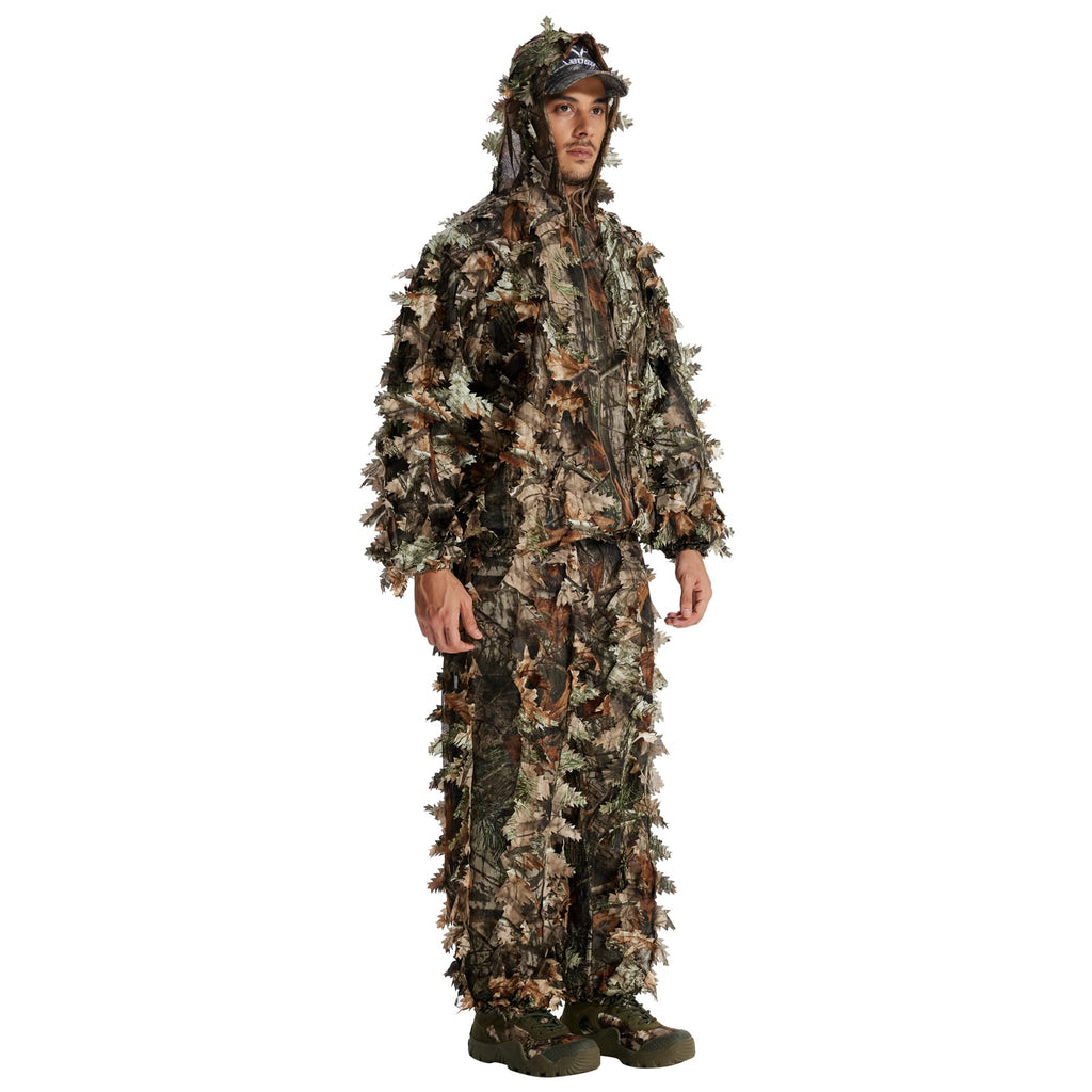 LOOGU Hunting Ghillie Suit, 3D Leafy Camo Suit Military and Shooting Accessories Tactical Gear Clothing