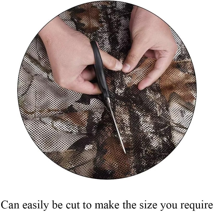 LOOGU Camo Netting, Duck Blinds Cover, Quiet Mesh Net, Camouflage Netting Cover Army Military 59" W Mesh Fabric Cloth Material for Hunting Blind