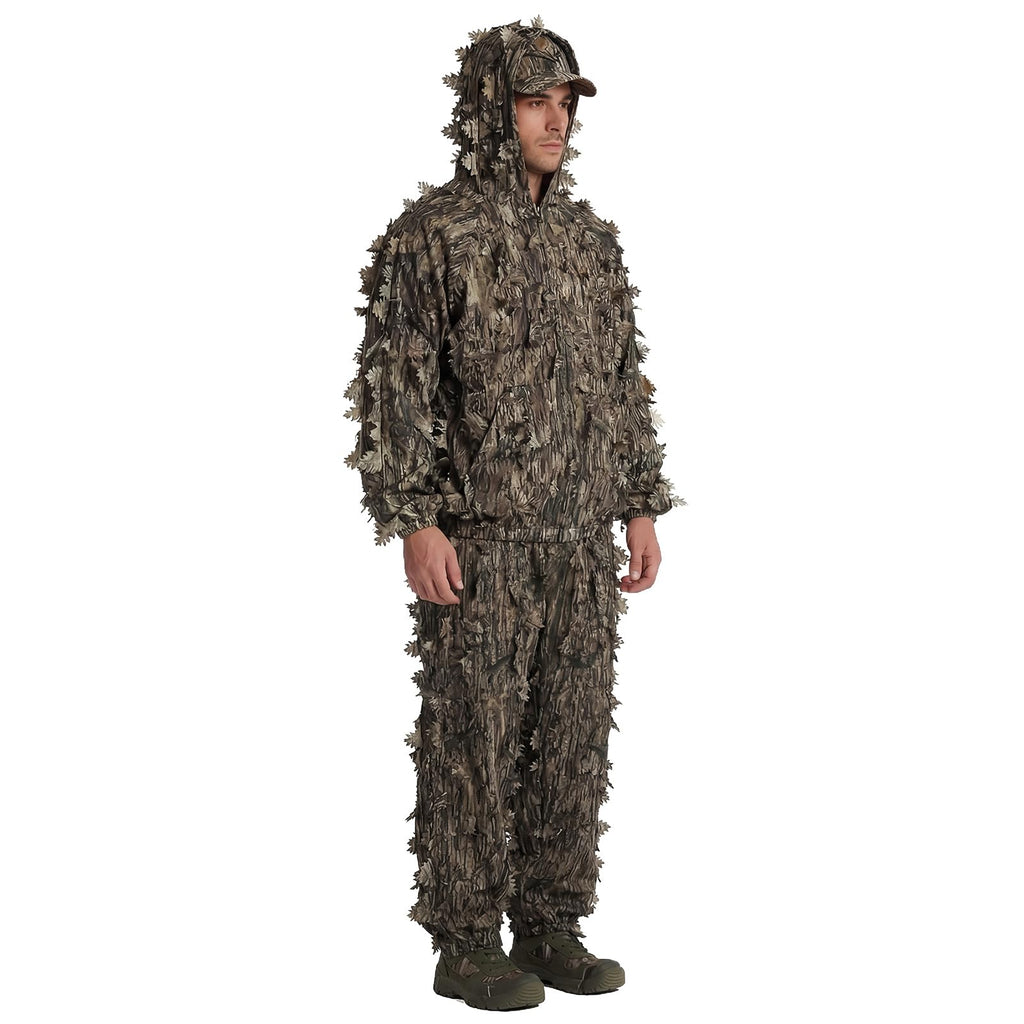 LOOGU Hunting Ghillie Suit, 3D Leafy Camo Suit Military and Shooting Accessories Tactical Gear Clothing