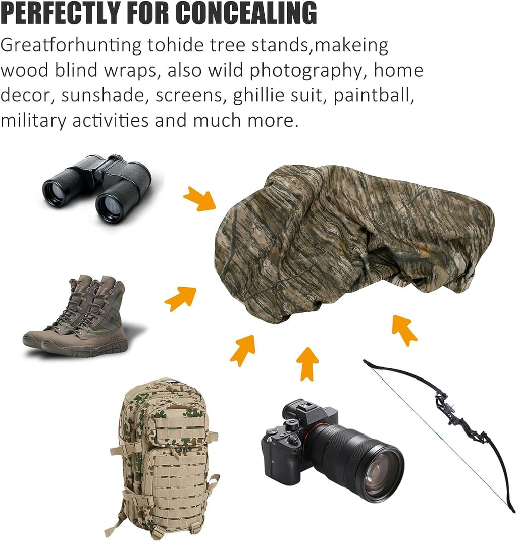 LOOGU Camo Netting Cover 59" W Mesh Fabric Cloth Material Ents Camo