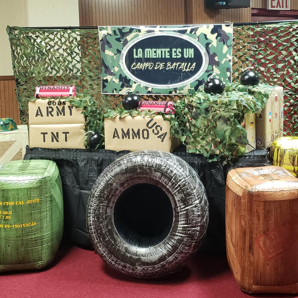 LOOGU Camo Netting Camping Military Hunting Woodland Camo