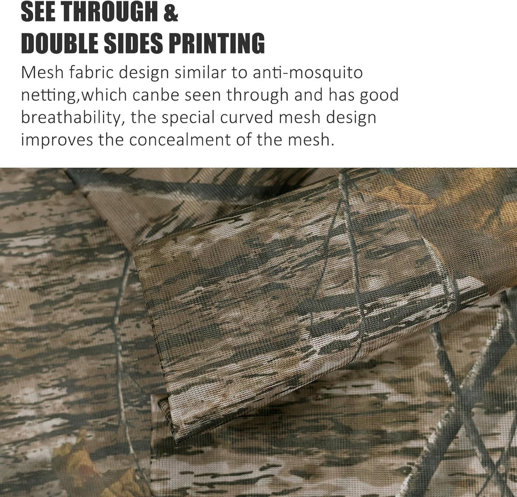 LOOGU Camo Netting Cover 59" W Mesh Fabric Cloth Material Ents Camo