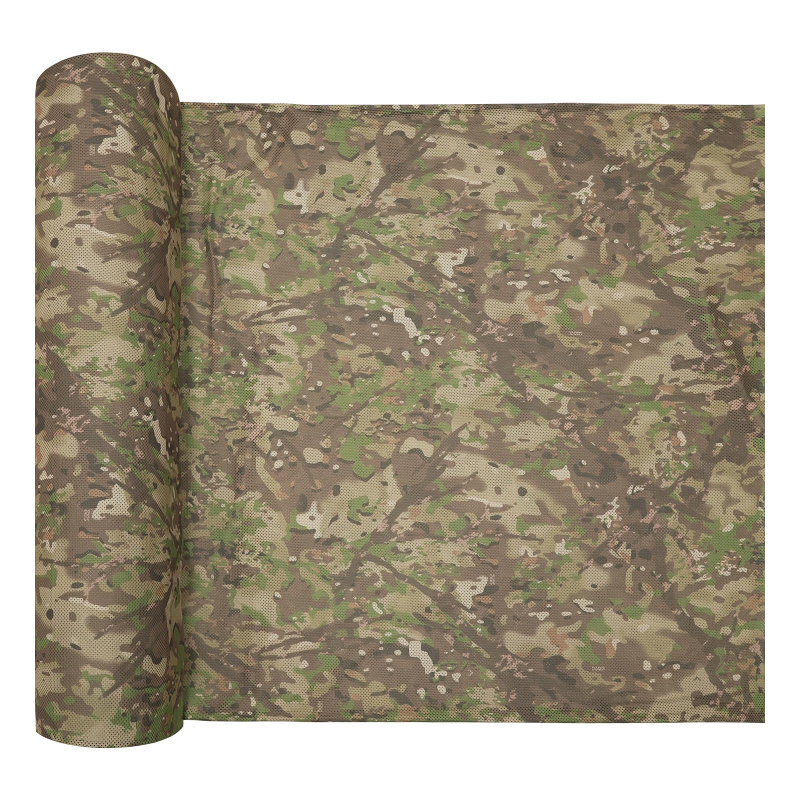 LOOGU Camo Netting, Duck Blinds Cover, Quiet Mesh Net, Camouflage Netting Cover Army Military 59" W Mesh Fabric Cloth Material for Hunting Blind