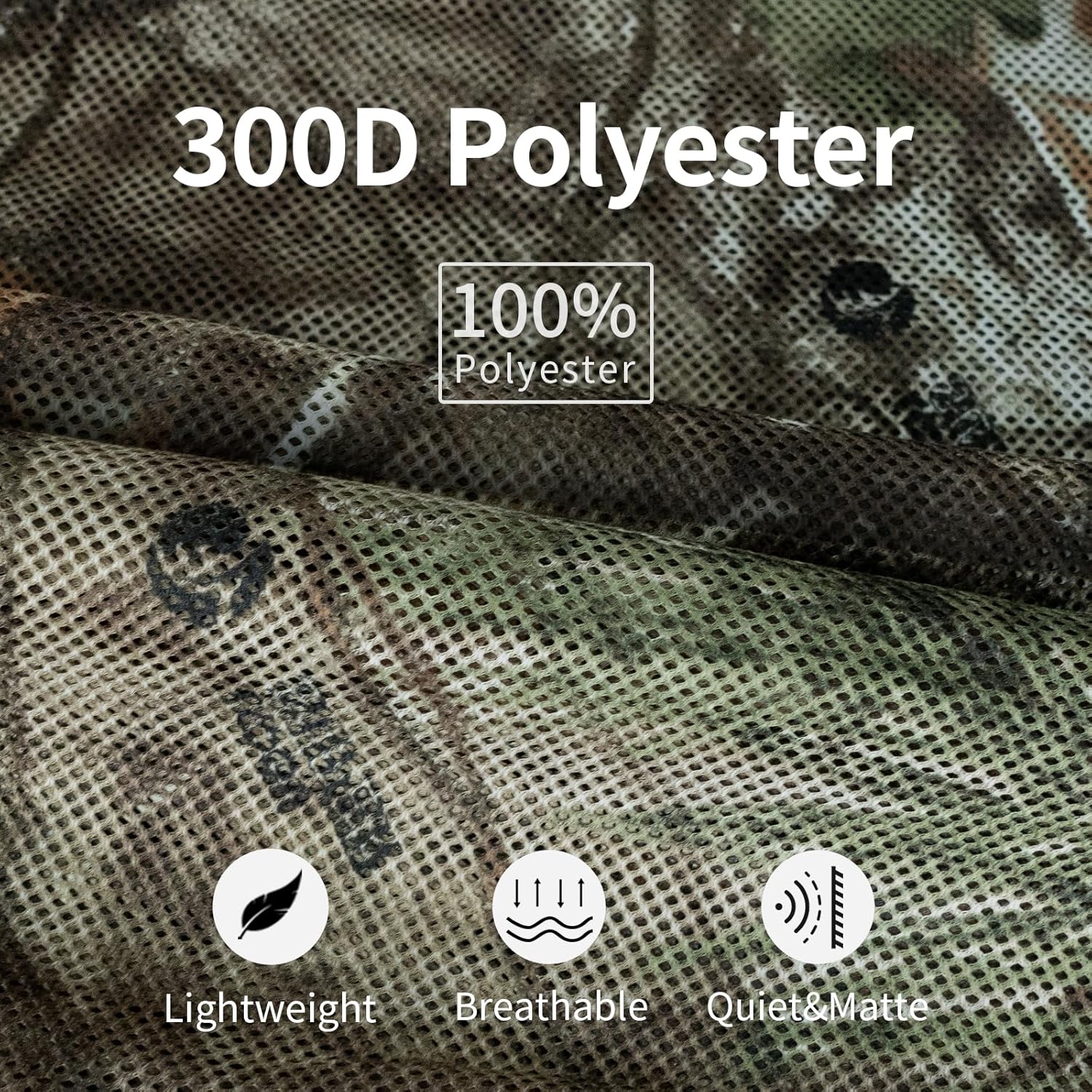 LOOGU Camo Scarf, Face Veil Super Tree Camo 1M x 1M