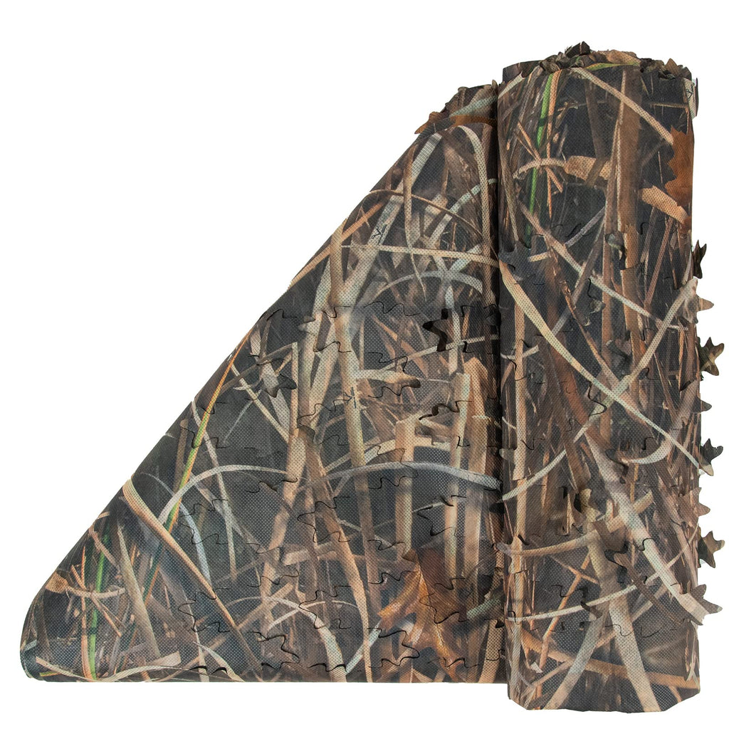 LOOGU Leaf Cutting Camo Netting Nonwoven Fabric-Reversible Grass Shadow Camo