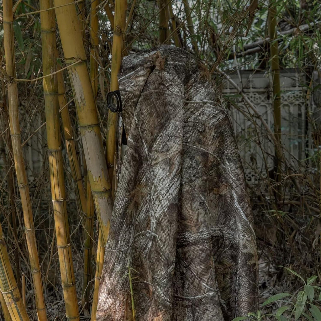 LOOGU Camo Netting, Duck Blinds Cover, Quiet Mesh Net, Camouflage Netting Cover Army Military 59" W Mesh Fabric Cloth Material for Hunting Blind