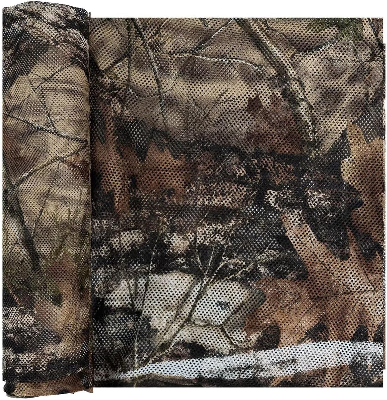 LOOGU Camo Netting, Duck Blinds Cover, Quiet Mesh Net, Camouflage Netting Cover Army Military 59" W Mesh Fabric Cloth Material for Hunting Blind