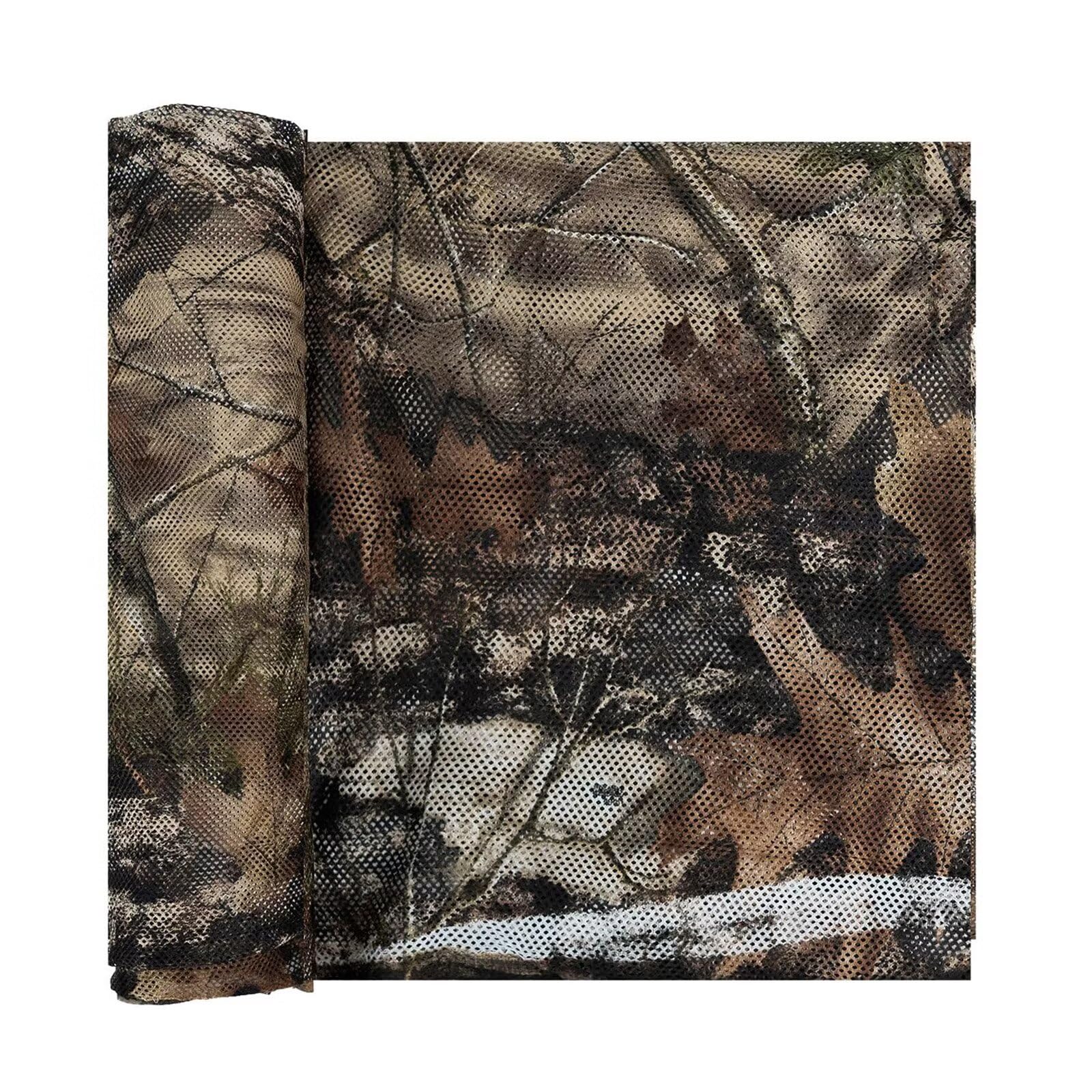 LOOGU Camo Netting, Duck Blinds Cover, Quiet Mesh Net, Camouflage Netting Cover Army Military 59" W Mesh Fabric Cloth Material for Hunting Blind