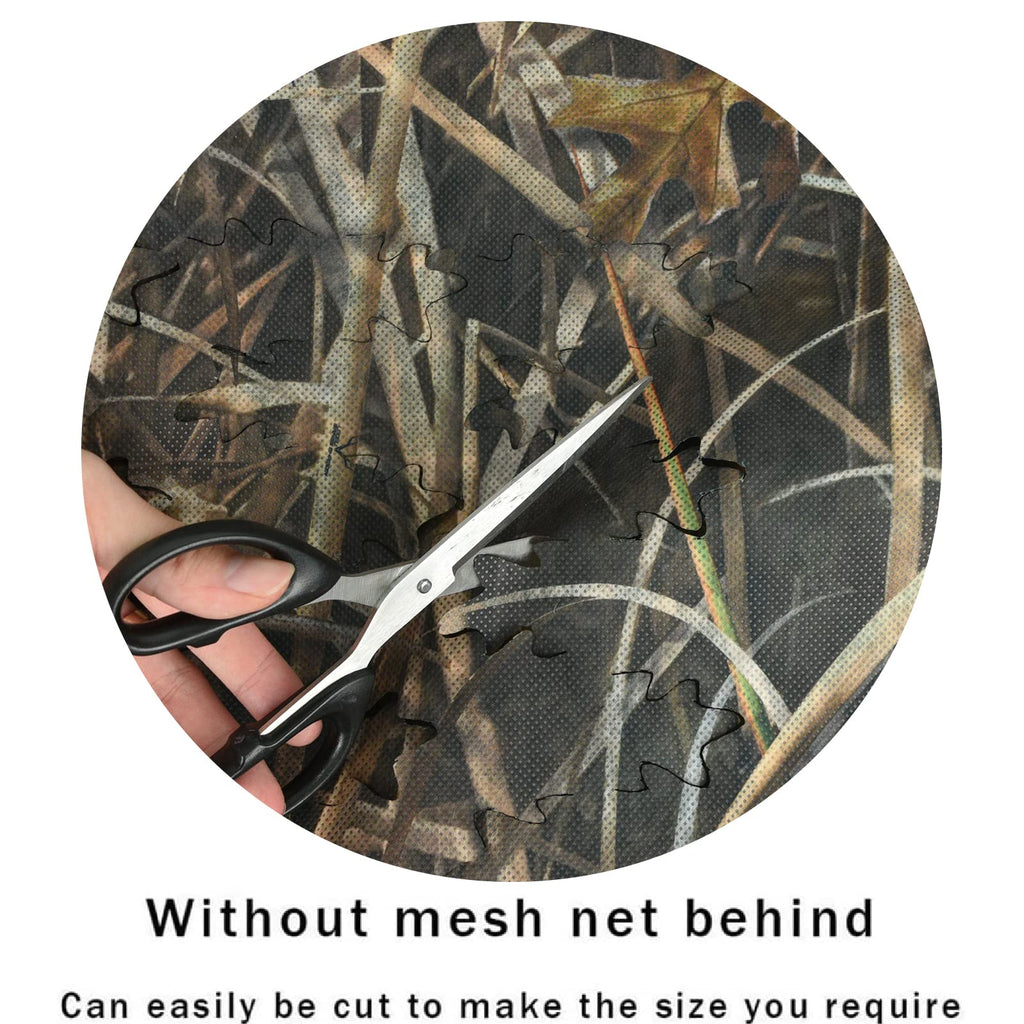 LOOGU Leaf Cutting Camo Netting Nonwoven Fabric-Reversible Grass Shadow Camo