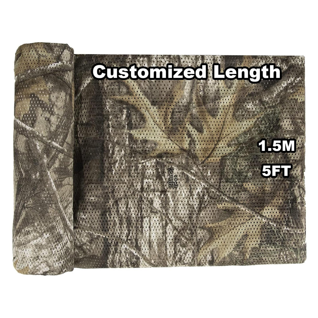 LOOGU Camo Netting, Duck Blinds Cover, Quiet Mesh Net, Camouflage Netting Cover Army Military 59" W Mesh Fabric Cloth Material for Hunting Blind