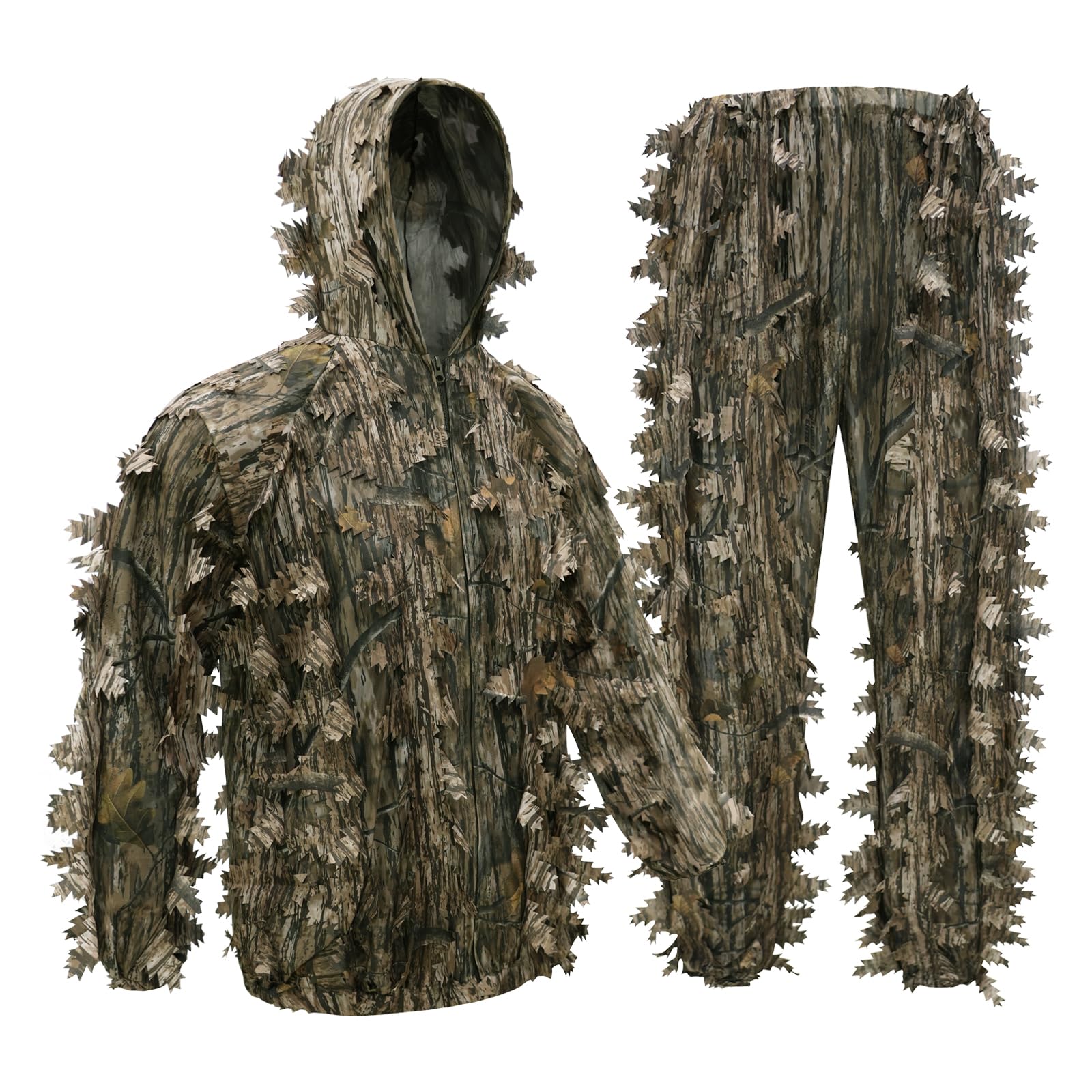 LOOGU Hunting Ghillie Suit, 3D Leafy Camo Suit Military and Shooting Accessories Tactical Gear Clothing