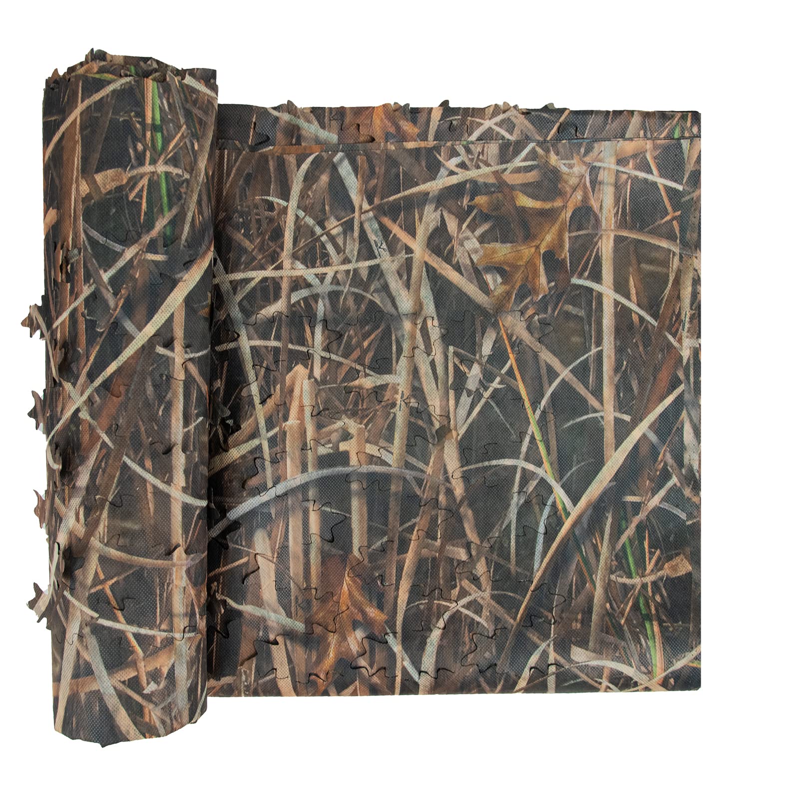 LOOGU Leaf Cutting Camo Netting Nonwoven Fabric-Reversible Grass Shadow Camo