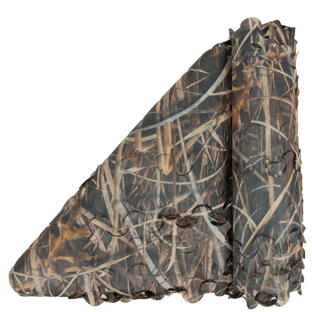 LOOGU Halfcircle Cutting Camo Netting Nonwoven Fabric-Reversible Grass Shadow Camo