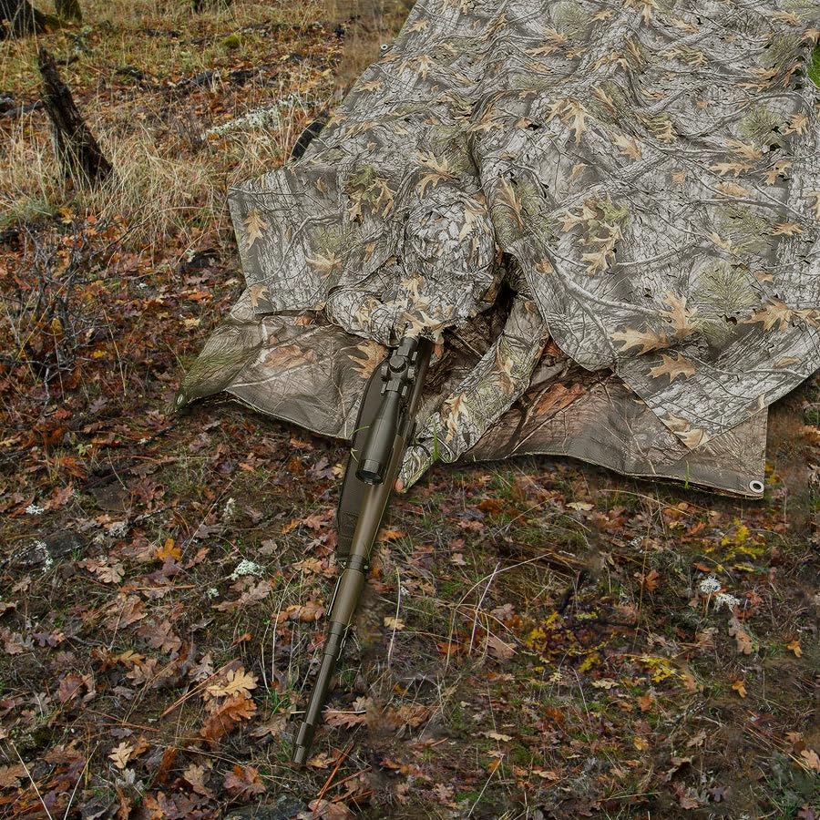 LOOGU Leaf Cutting Camo Netting Nonwoven Fabric-Reversible Super Tree Camo
