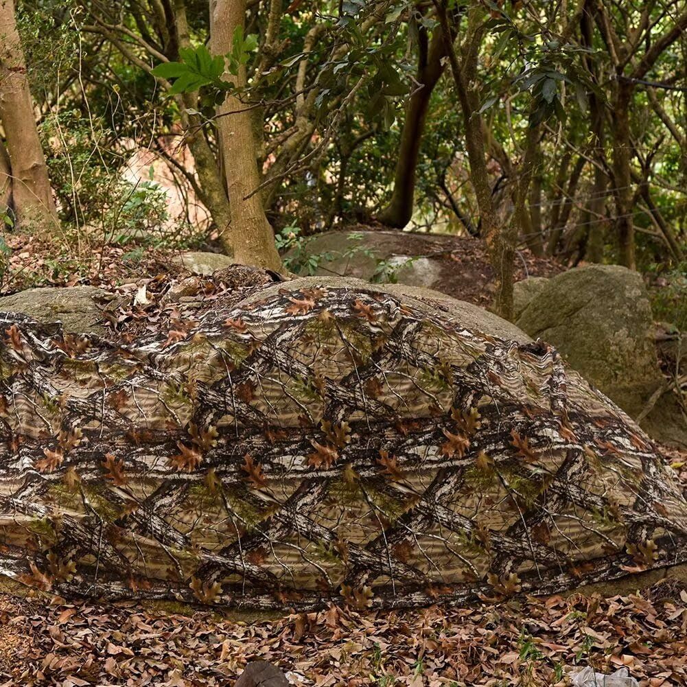 LOOGU Camo Netting, Duck Blinds Cover, Quiet Mesh Net, Camouflage Netting Cover Army Military 59" W Mesh Fabric Cloth Material for Hunting Blind
