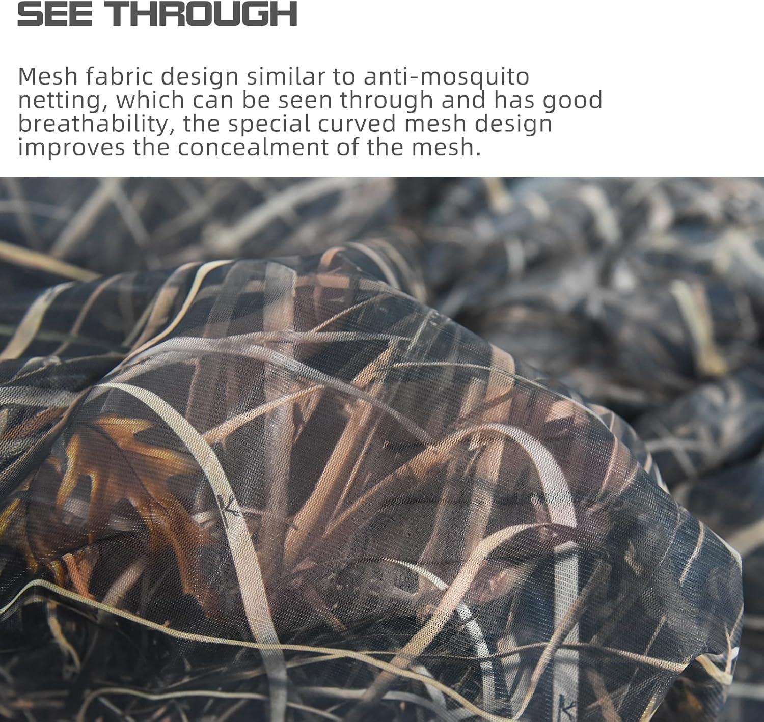 LOOGU Camo Netting Mesh Fabric Cloth Material Custom Size
