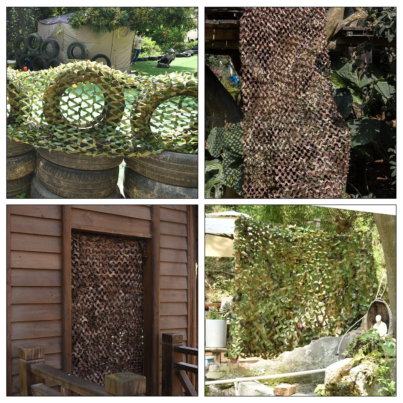LOOGU Leaf Cutting Camo Netting Nonwoven Fabric-Reversible Grass Shadow Camo