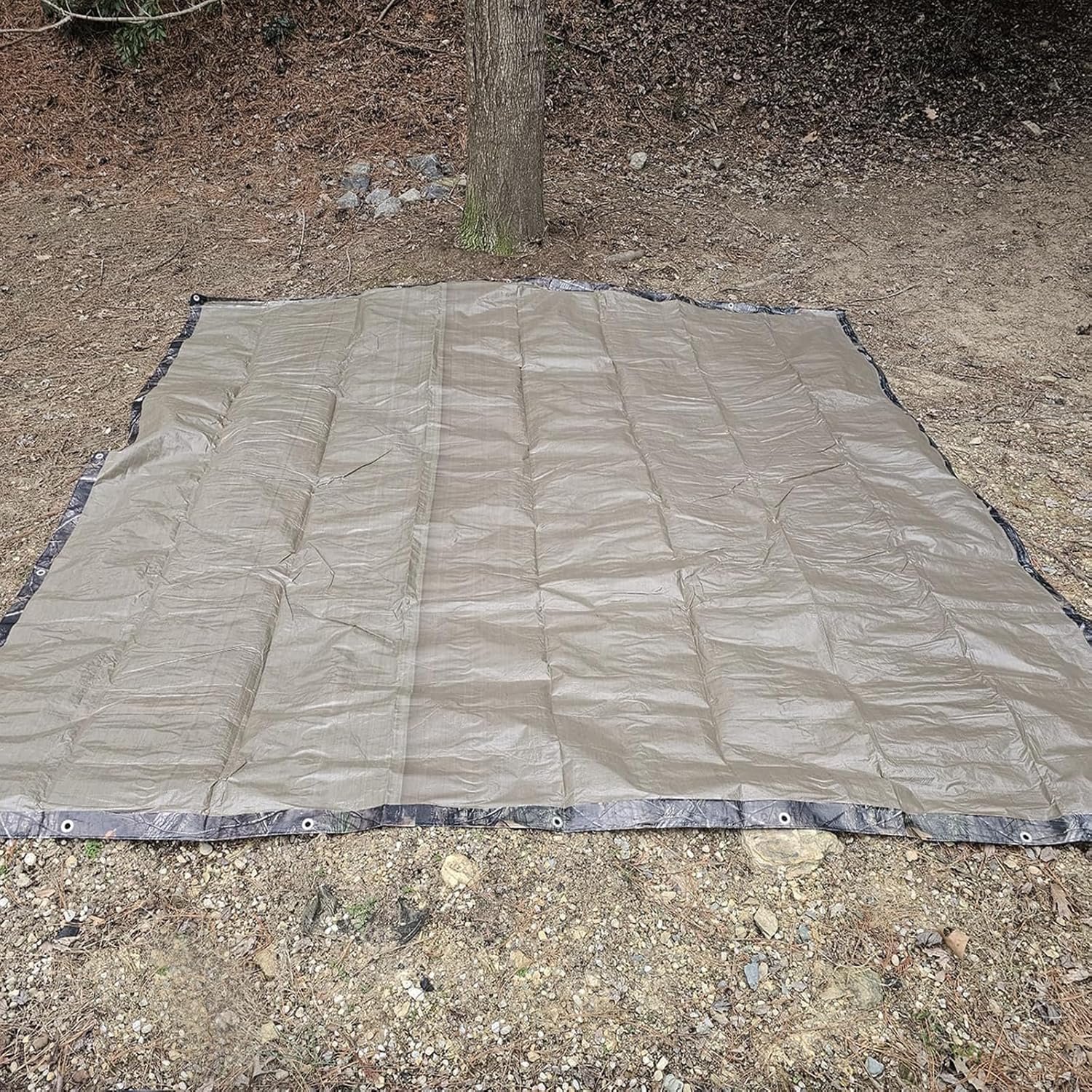 LOOGU Heavy Duty Waterproof Tarp, Bionic Tree Camo Multi Purpose Poly Cover