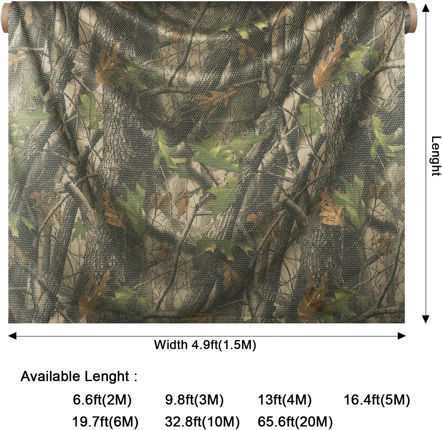 LOOGU Camo Scarf, Face Veil Super Tree Camo 1M x 1M