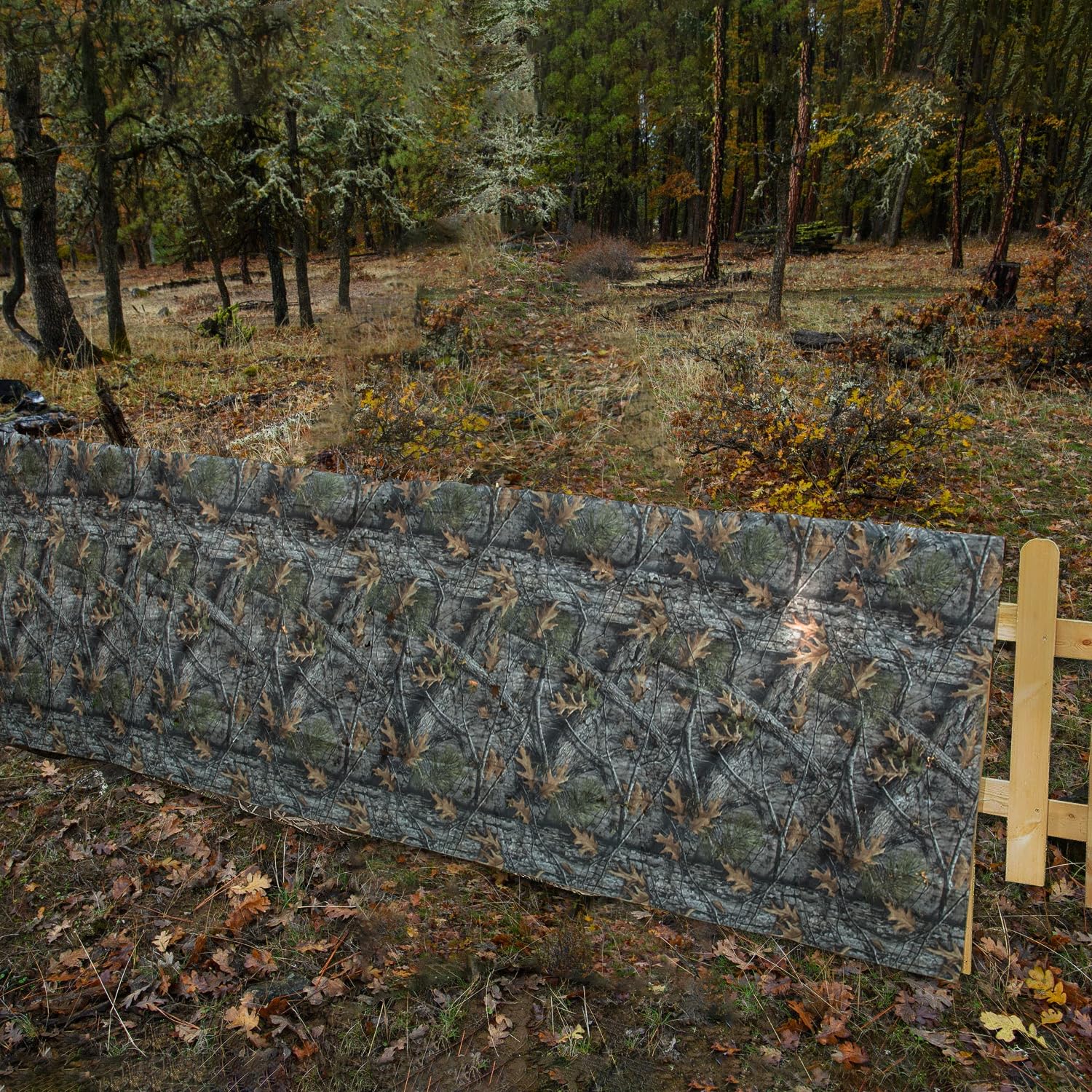 LOOGU Leaf Cutting Camo Netting Nonwoven Fabric-Reversible Super Tree Camo