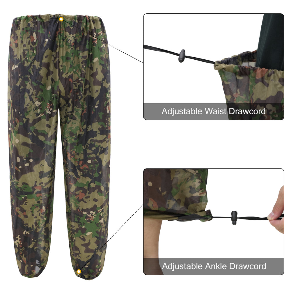 LOOGU Mosquito Suits, Net Bug Pants & Jacket Hood Sets - Ultra-fine Mesh